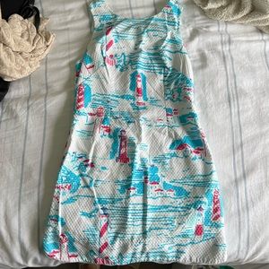 Lilly Pulitzer Watch Out Lighthouse Delia Shift Dress